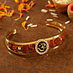 Om And Rudraksha Bracelet Style Rakhi