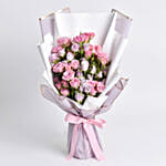 Purple and Pink Spray Rose Bunch