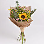 Ravishing Sunflower and Hypericum Bouquet