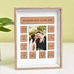 Reasons Of Love Engraved Photo Frame