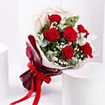 Bouquet of 6 Beautiful Roses