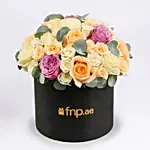 Mix Roses in Black Box