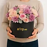 Elegant Flower Arrangement in Black Box