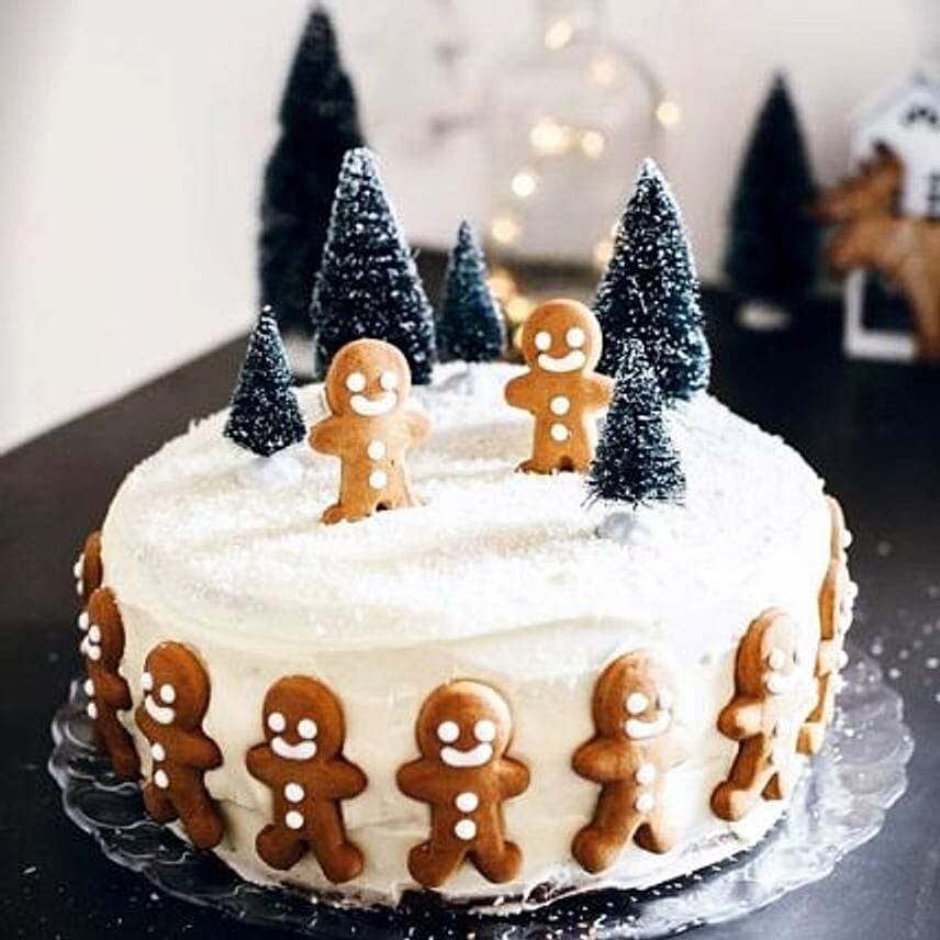Jolly Christmas Gingerman Cake: Send Cakes to Bahrain