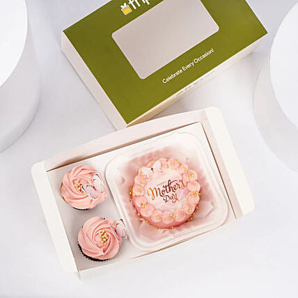 Mothers Day Bento Cake And Cupcakes Box: Mothers Day Gifts in Bahrain