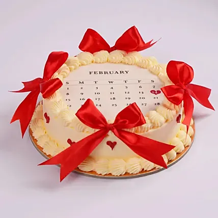 Valentine Special Calendar Cake: Gifts to Manama