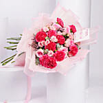 باقة القرنفل والورود للأم