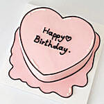 Cartoon Heart Chocolate Cake 8 Portion