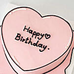 Cartoon Heart Red Velvet Cake 8 Portion