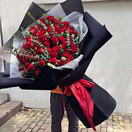 Love You Red Rose Bouquet: Flower Delivery In China