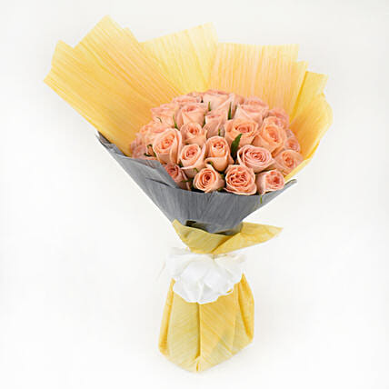 35 Peach Rose Bouquet: Send Flowers to Egypt