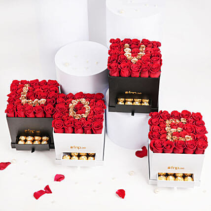 4 Letter Expression with Roses: Send Valentines Day Gifts to Egypt