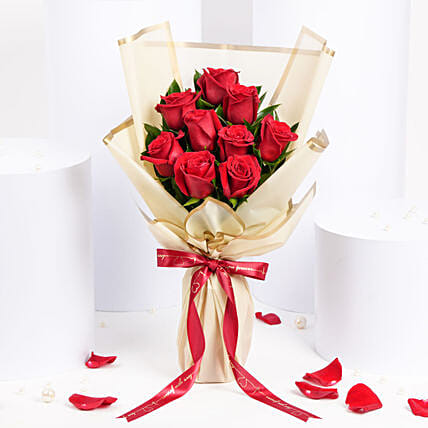 Love Expression Valentine 9 Roses: Send Flowers to Egypt