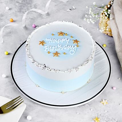 Birthday Bliss Vanilla Dream Cake Half Kg: Send Birthday Gifts to India