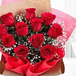 11 Romantic Red Roses Bouquet