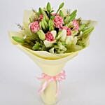Asiatic Lilies Carnations Mixed Bouquet