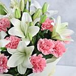 Asiatic Lilies Carnations Mixed Bouquet
