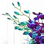 Bedazzled Orchids N Roses Vase Arrangement