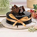 Decorated Chocolate Truffle Cake Half Kg Eggless