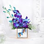 Ethereal Beauty Orchids In Personalised Table Organiser
