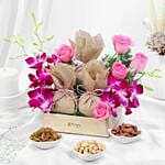 Floral N Nutty Hamper for Mom