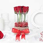 Grateful For You Roses in jar Arrangement