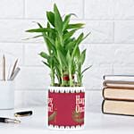 Happy Onam Mug N Lucky Bamboo Duo