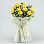 Joyful Vibes Yellow Roses Bouquet