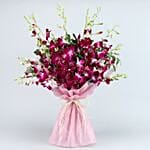 Luxe Love Orchids Bouquet Truffle Cake