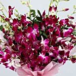 Luxe Love Orchids Bouquet Truffle Cake