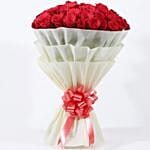 Majestic 50 Red Roses Bouquet