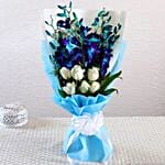 Mesmerising Orchids and Roses Bouquet