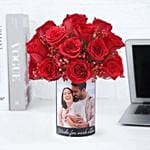 Personalised Rose Affair Gift Vase