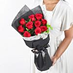 Premium Red Roses Double Wrapped Bouquets