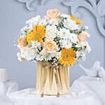 Romantic Union of Roses and Gerberas
