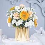 Romantic Union of Roses and Gerberas