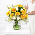 Sunny Vibes Roses N Gerberas Jar