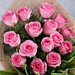 Sweet Pink Roses Bunch