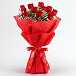 Timeless Love Red Roses Bouquet Chocolate Cake