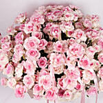 100 Pink Roses Basket