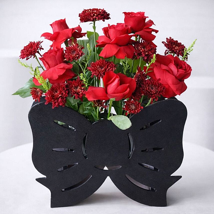 Eternal Love Red Roses Butterfly Box Arrangement: Send Valentines Day Gifts to Kuwait