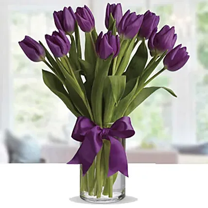 Purple Tulip Arrangement KT: Gifts for Her