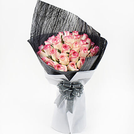 35 Dual Shade Pink Roses Bouquet: Send Mothers Day Gifts to Kuwait