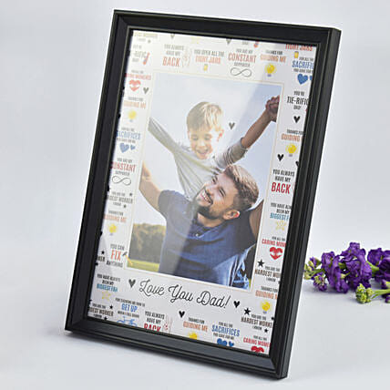 Personalised Love You Dad Frame: Fathers Day Gifts to Kuwait