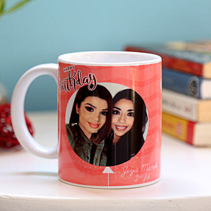 Personalised Pink Birthday Mug: 