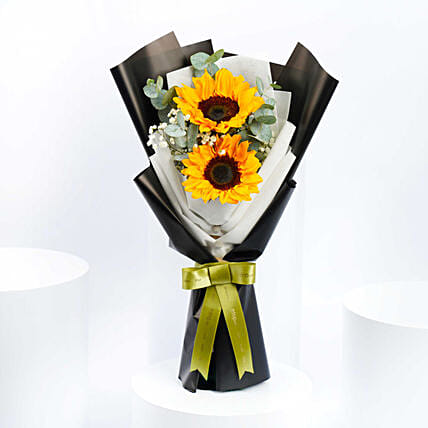 Two Sunflower Bouquet: Fathers Day Gifts to Kuwait