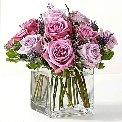 Vase Of Royal Purple Roses: Send Mothers Day Gifts to Kuwait