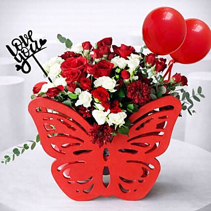 Love You Butterfly Bloom Box: Send Valentines Day Gifts to Kuwait