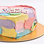 Colorful Heart Shaped Birthday Cake 8 Portion