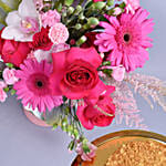 Magical Grace Flowers and Cake Arrangement